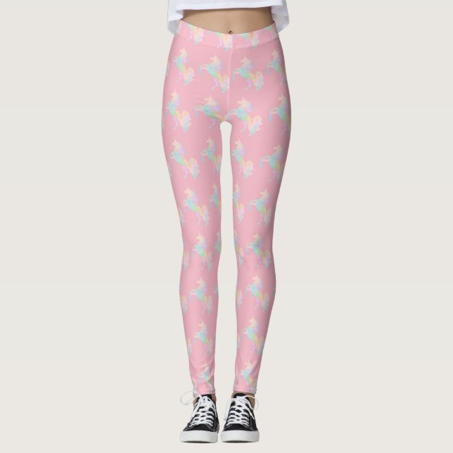 Beautiful and colourful unicorn leggings (Front)