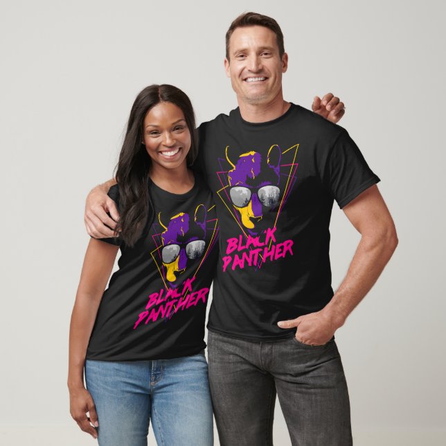 Beautiful and Cute Black Panther with Glasses T-Shirt (Unisex)
