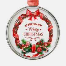 Beautiful and Elegant Christmas Wreath Ornament