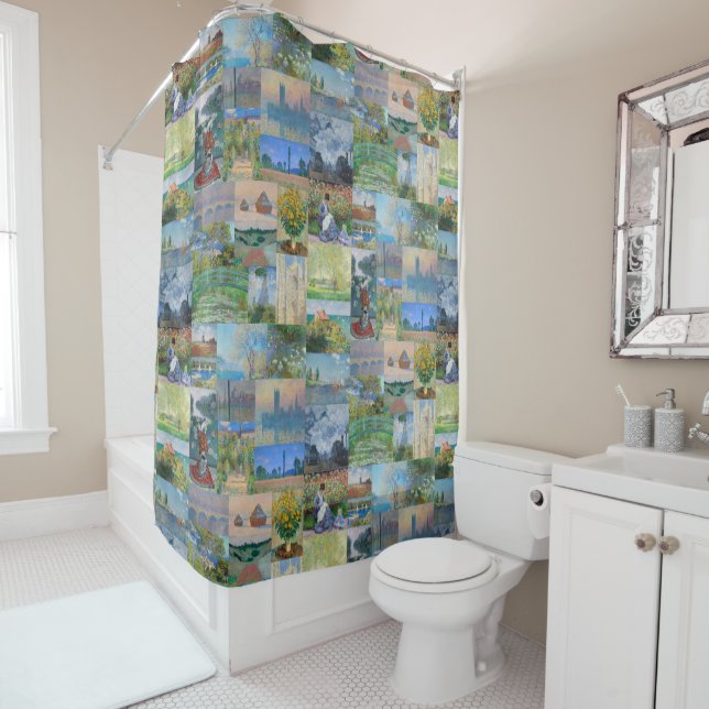 Beautiful and Elegant Claude Monet Paintings Shower Curtain (In Situ)