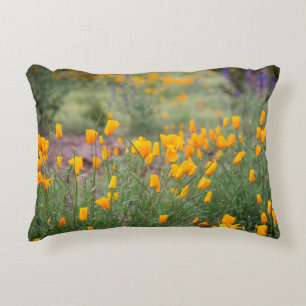 beautiful and fragrant wildflowers growing in tucs decorative cushion