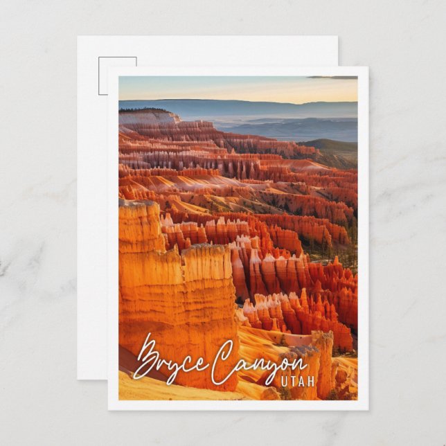 Beautiful and scenic view of Bryce Canyon Utah USA Postcard (Front/Back)