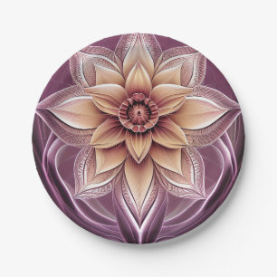Beautiful and Stunning Modern Fantasy Lotus Flower Paper Plate