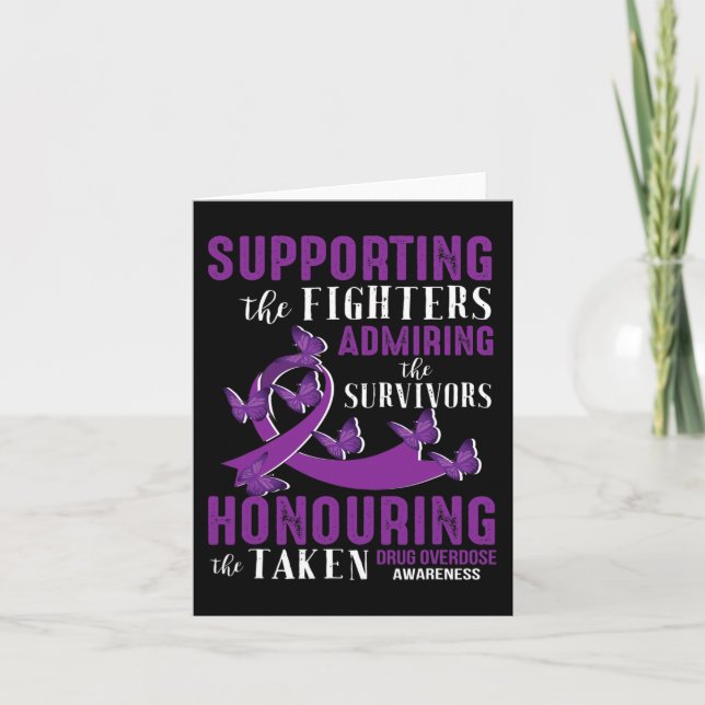 Beautiful and Supportive Drug Overdose Awareness  Card (Front)