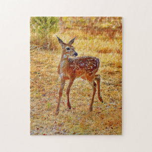 Beautiful and Sweet Baby Deer Fawn Art Puzzle