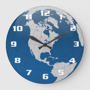 Beautiful and unique Earth and the globe Large Clock