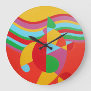Beautiful and Vibrant Colors! Large Clock
