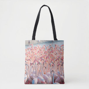 Beautiful and Wild - Flamingosflock,greater,pink,d Tote Bag