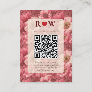 Beautiful Anemones Charm City Wedding Enclosure Card