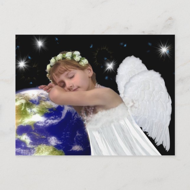 Beautiful Angel Christmas Post Card (Front)