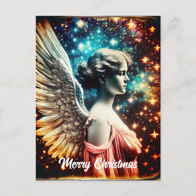 Beautiful Angel Christmas Postcard (Front)