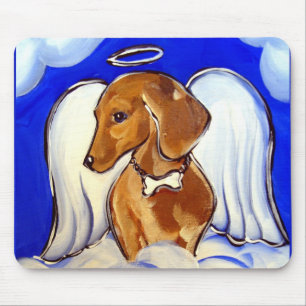 "Beautiful Angel Dachshund MousePads" Mouse Pad