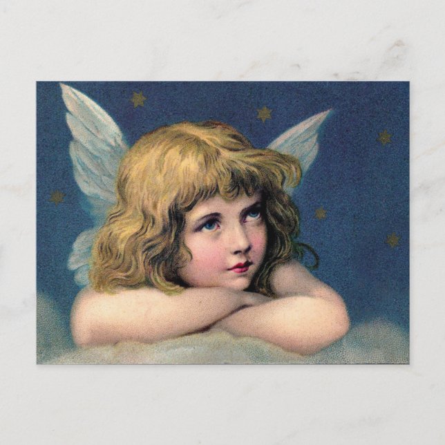 Beautiful Angel Etching Postcard (Front)