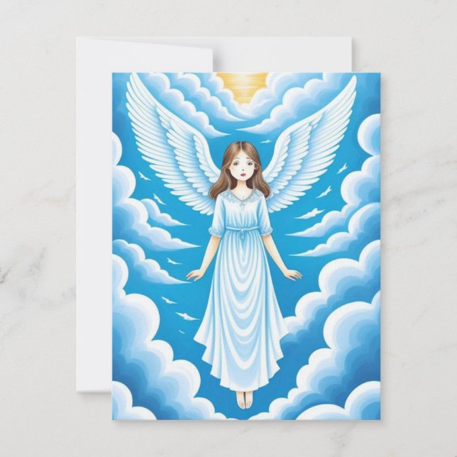 Beautiful Angel Girl  Card (Front)