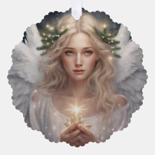 Beautiful Angel of Christmas  Tree Decoration Card