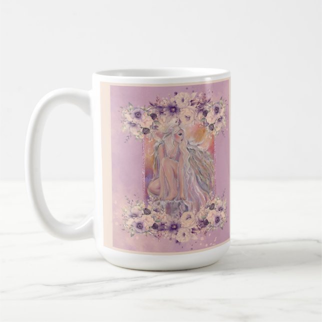 Beautiful Angel sunrise coffee mug by Renee (Left)