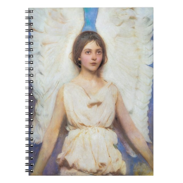Beautiful Angel Vintage Spiral Notebook (Front)