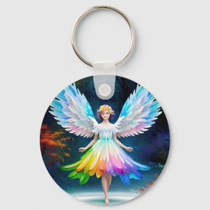 Beautiful Angel Wings Art-35444 Key Ring
