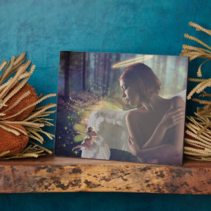 Beautiful Angel with Fairy Fantasy Art Plaque