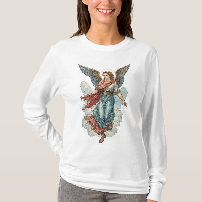 Beautiful Angel Women's Christian Long Sleeve Tee (Front)