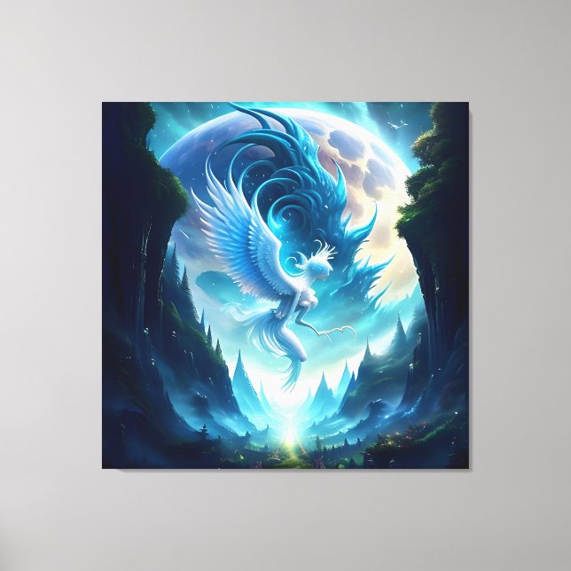 Beautiful Angelic Landscape Five Canvas Print (Front)