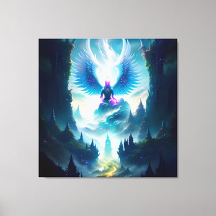 Beautiful Angelic Landscape Seven Canvas Print