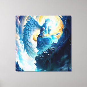 Beautiful Angelic Landscape Three Canvas Print