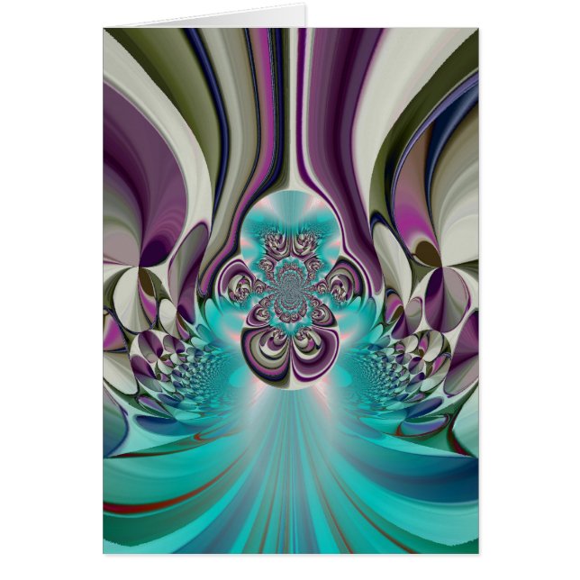 Beautiful Angelic Purple and Cyan Abstract Print (Front)