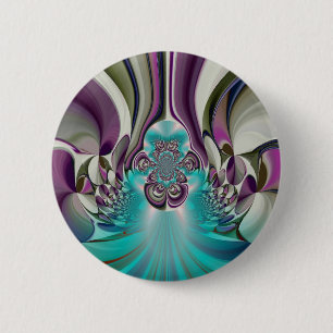 Beautiful Angelic Purple and Cyan Abstract Print 6 Cm Round Badge