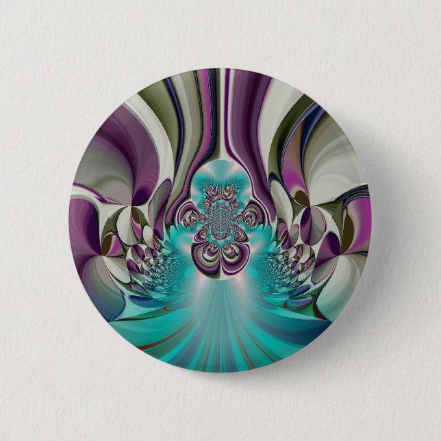 Beautiful Angelic Purple and Cyan Abstract Print 6 Cm Round Badge (Front)