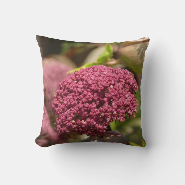 Beautiful Angelica Flower Throw Pillow (Front)
