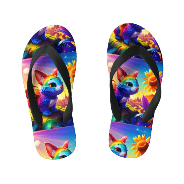Beautiful Animal Three Kid's Jandals (Footbed)