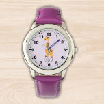 Beautiful Animals from the Jungle Niña Jirafa Watch<br><div class="desc">This nice design has a beautiful orange-colored Jirafa and coffee with your daughter's name, this design is ideal for girls who are learning to use the clock for the first time and in turn it is a beautiful gift for girls. Don't hesitate and Acquire this Forest Animal Thematic Model Now....</div>