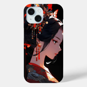 Beautiful Anime Geisha iPhone 15 Case