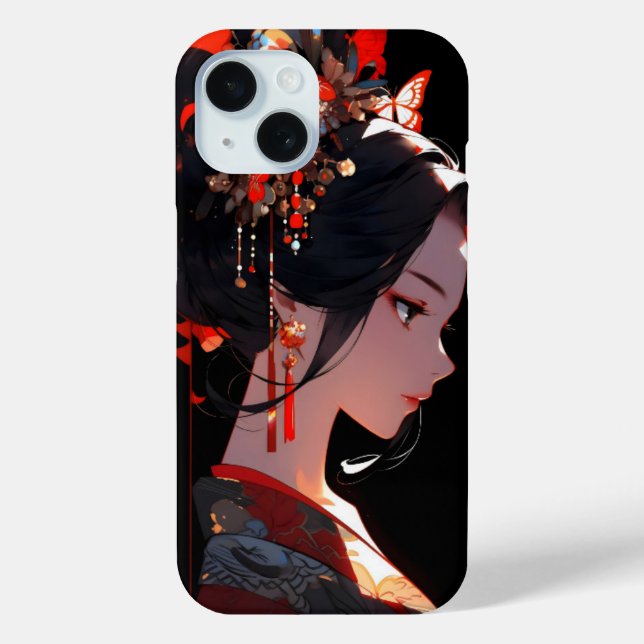 Beautiful Anime Geisha Case-Mate iPhone Case (Back)