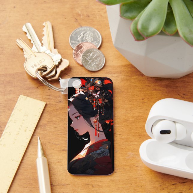 Beautiful Anime Geisha Key Ring (Desk)