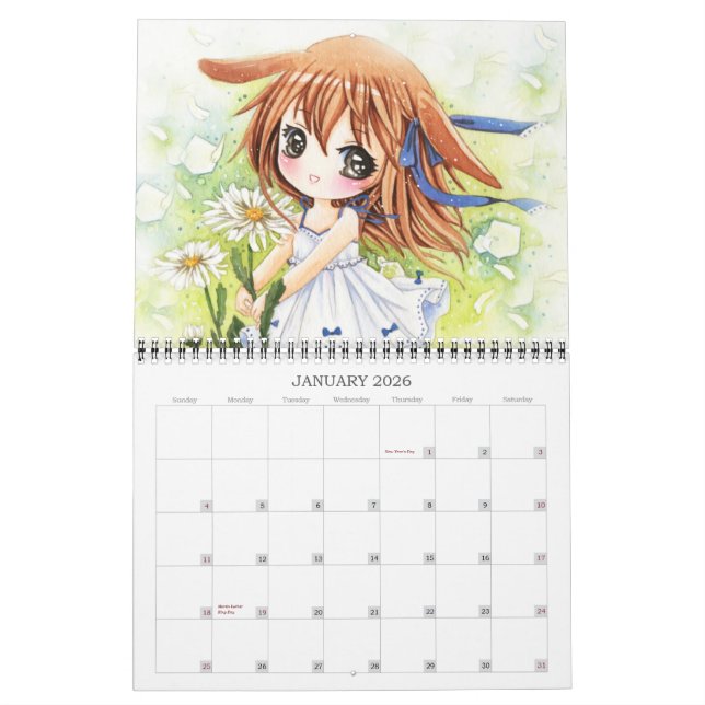 Beautiful anime girls Calendar 2013 (Jan 2026)