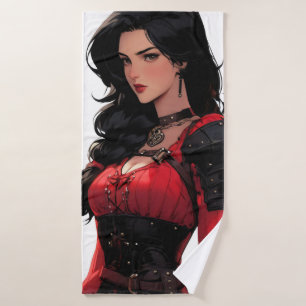 Beautiful Anime Woman Fantasy Bath Towel