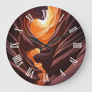 Beautiful Antelope Canyon Navajo Nation Large Clock