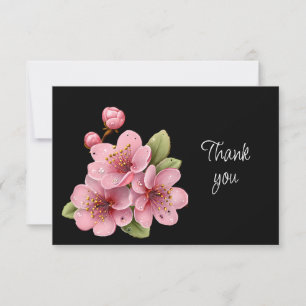 Beautiful Apple Blossom Flowers Thank You Card