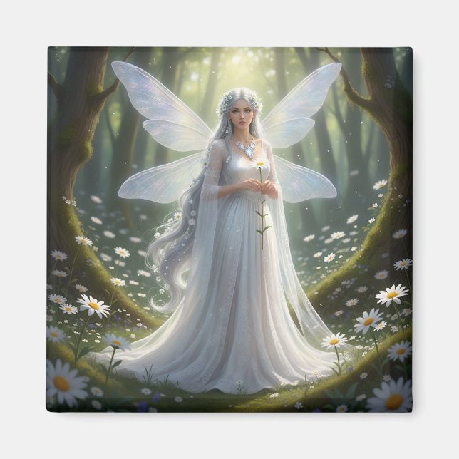 Beautiful April Diamond Fairy Magnet (Front)
