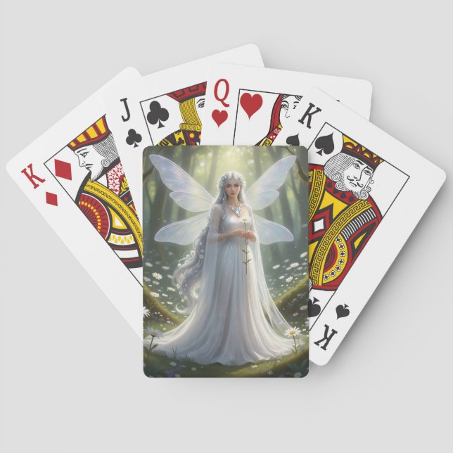 Beautiful April Diamond Fairy Playing Cards (Back)