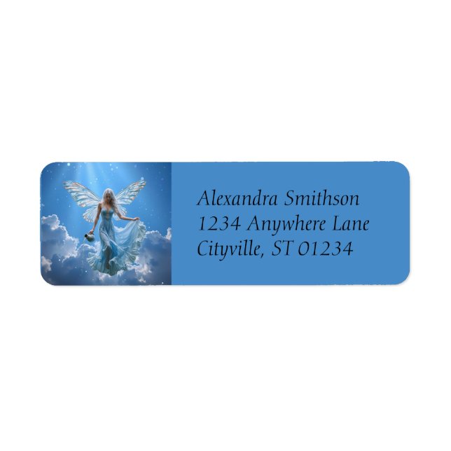 Beautiful Aquarius Fairy in the Clouds (Front)
