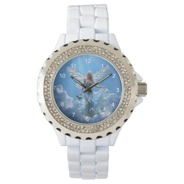 Beautiful Aquarius Fairy in the Clouds Watch (Front)