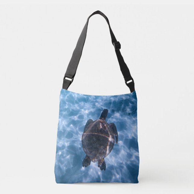 Beautiful Aquatic Turtle | Best gift for sea life Crossbody Bag (Front)