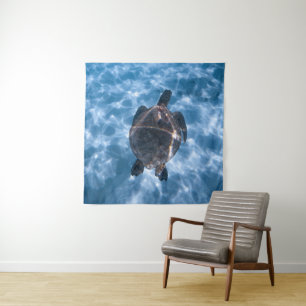 Beautiful Aquatic Turtle   Best gift for sea life Tapestry
