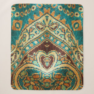 Beautiful, arab, arabic, arabian, arabesque fabric sherpa blanket