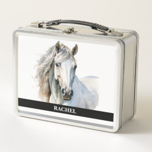 Beautiful Arabian Horse Metal Lunch Box