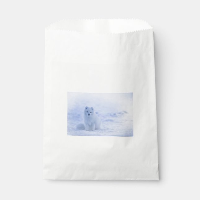 Beautiful Arctic Fox Favour Bags (Front)