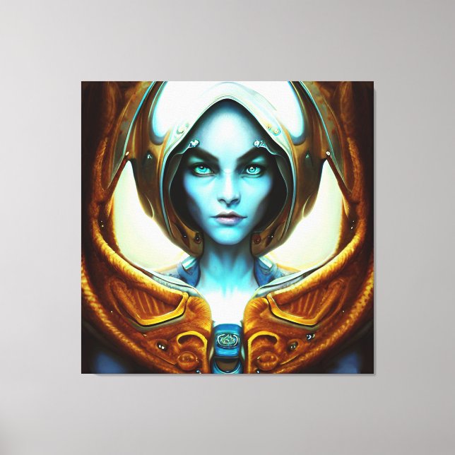 Beautiful Arcturian Woman Canvas Print (Front)